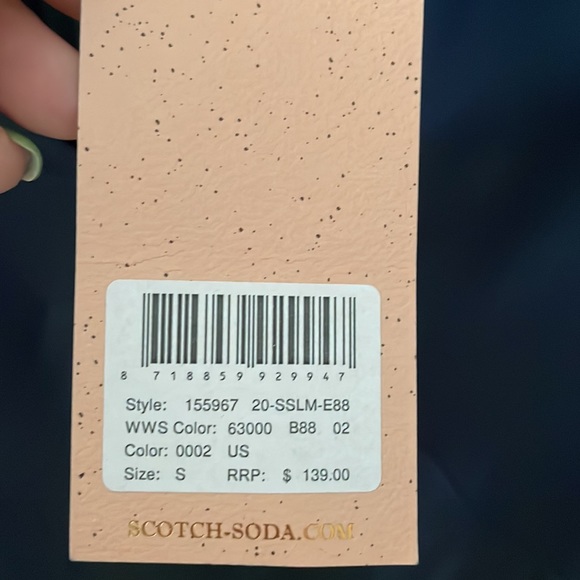 Navy Scotch and Soda asymmetrical dress - Picture 3 of 4